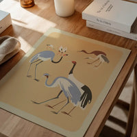 Herons Illustration Print by Elena Pavlovna Gertik