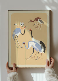 Herons Illustration Print by Elena Pavlovna Gertik