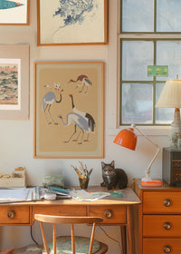 Herons Illustration Print by Elena Pavlovna Gertik