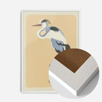 Single Large Heron Illustration Print by Elena Pavlovna Gertik