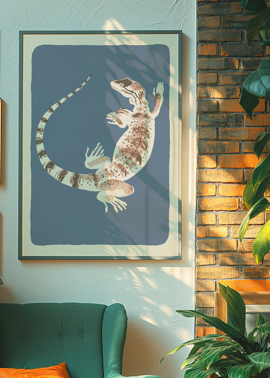 Large Lizard Illustration Print by Elena Pavlovna Gertik