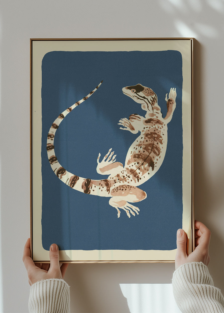 Large Lizard Illustration Print by Elena Pavlovna Gertik