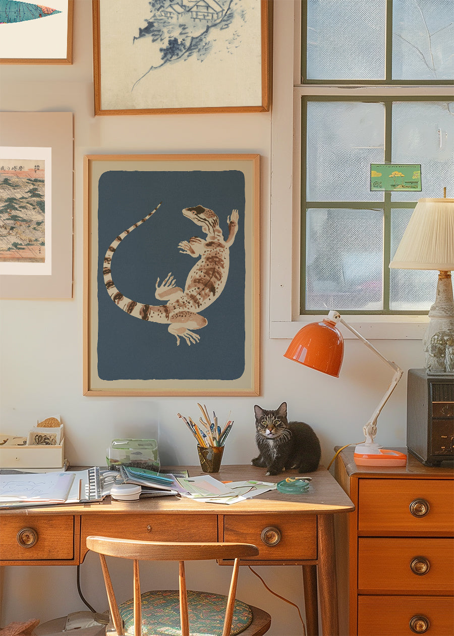 Large Lizard Illustration Print by Elena Pavlovna Gertik