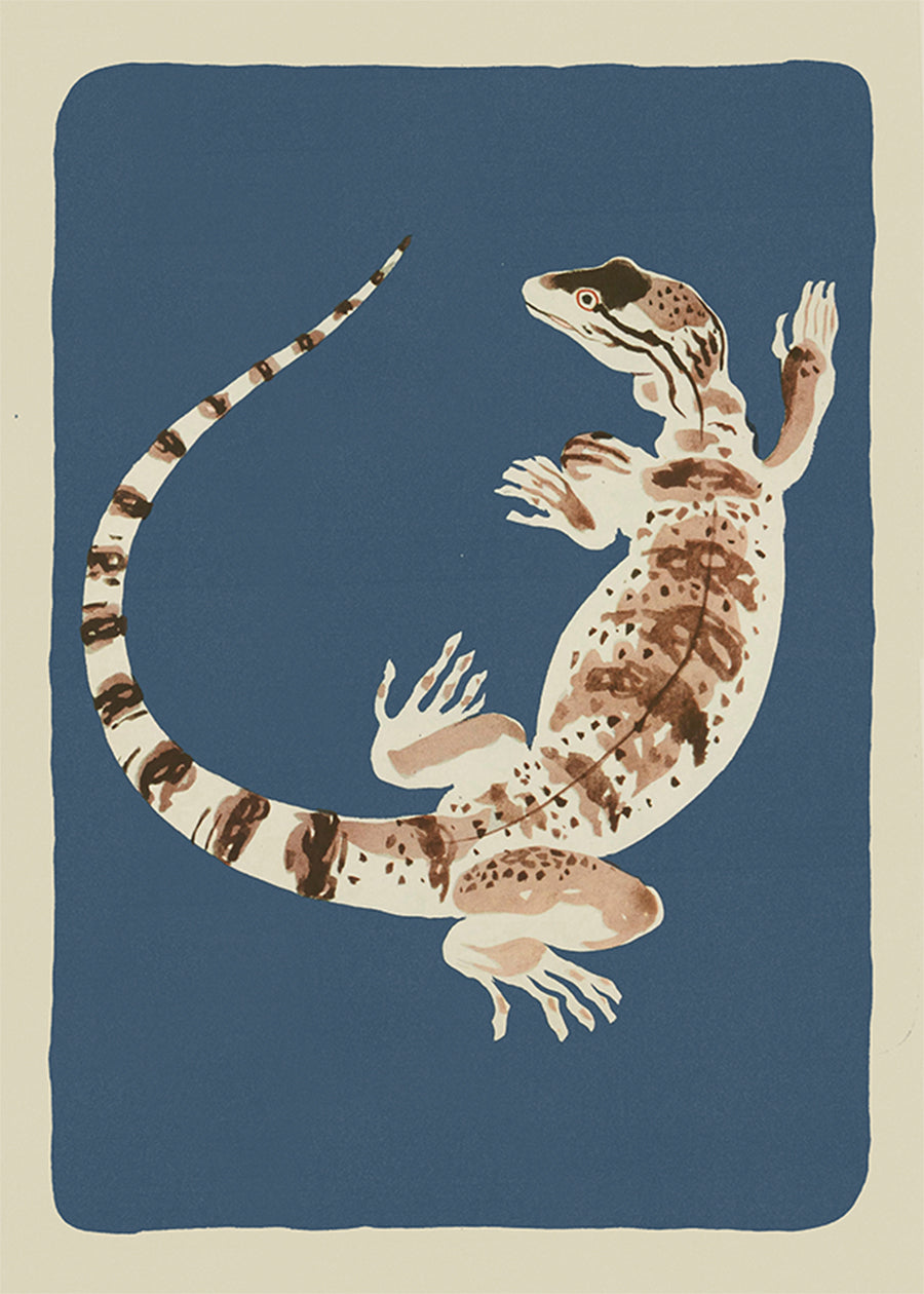 Large Lizard Illustration Print by Elena Pavlovna Gertik