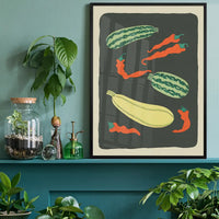 Legumes and Chilli Illustration Print by Elena Pavlovna Gertik