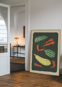 Legumes and Chilli Illustration Print by Elena Pavlovna Gertik