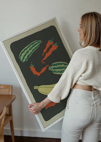 Legumes and Chilli Illustration Print by Elena Pavlovna Gertik