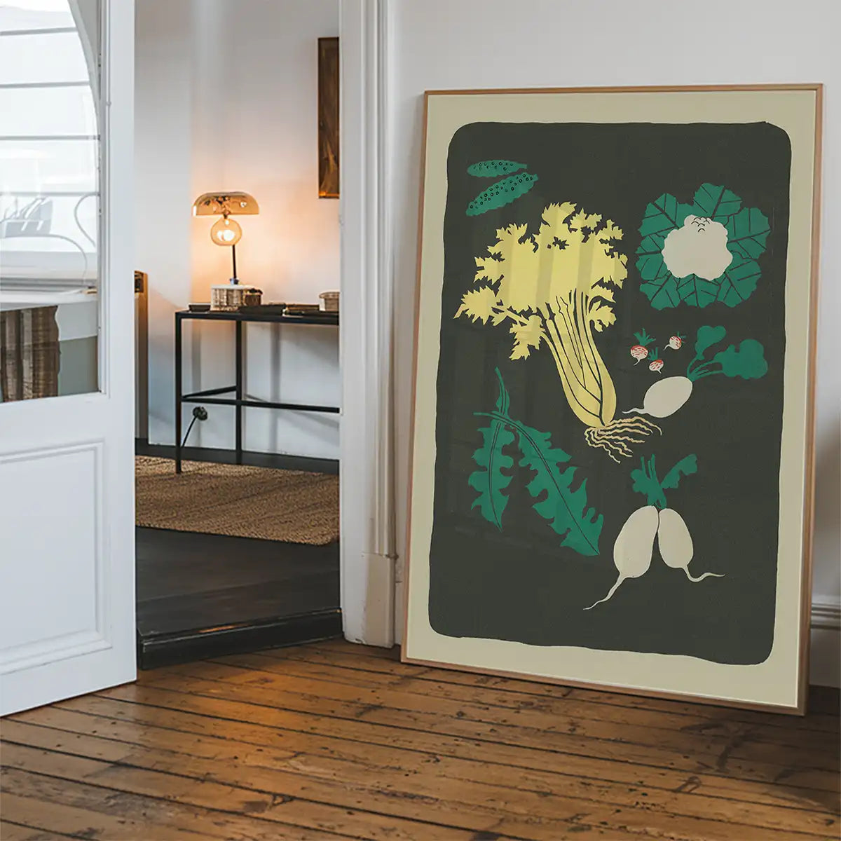 Legumes and Radish Illustration Print by Elena Pavlovna Gertik