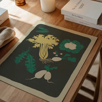 Legumes and Radish Illustration Print by Elena Pavlovna Gertik