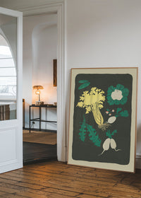 Legumes and Radish Illustration Print by Elena Pavlovna Gertik