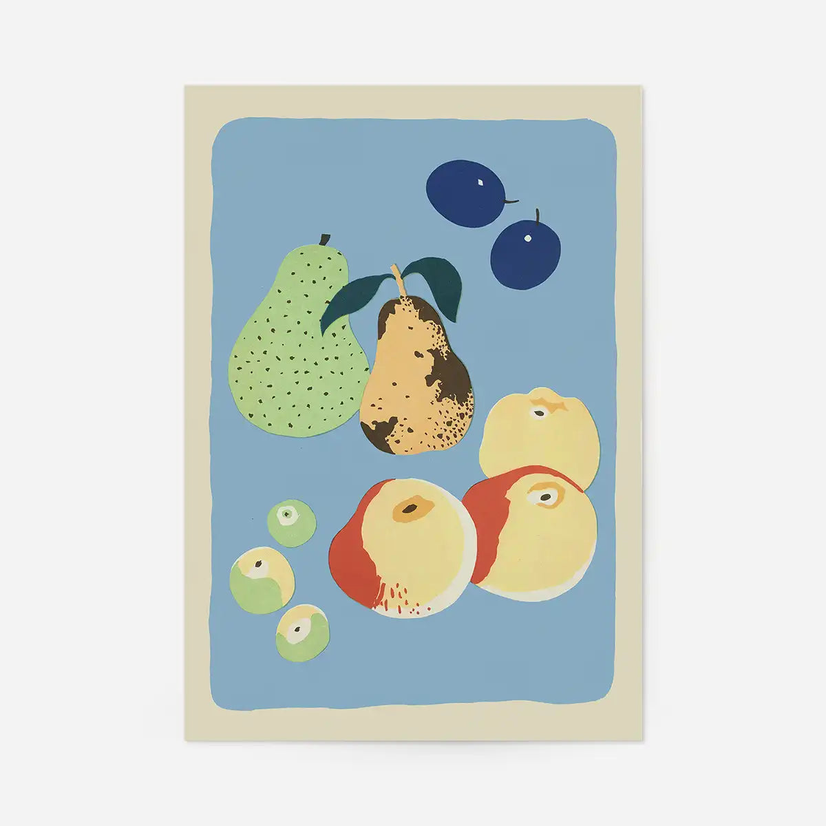 Pears and Fruit Illustration Print by Elena Pavlovna Gertik
