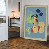 Pears and Fruit Illustration Print by Elena Pavlovna Gertik