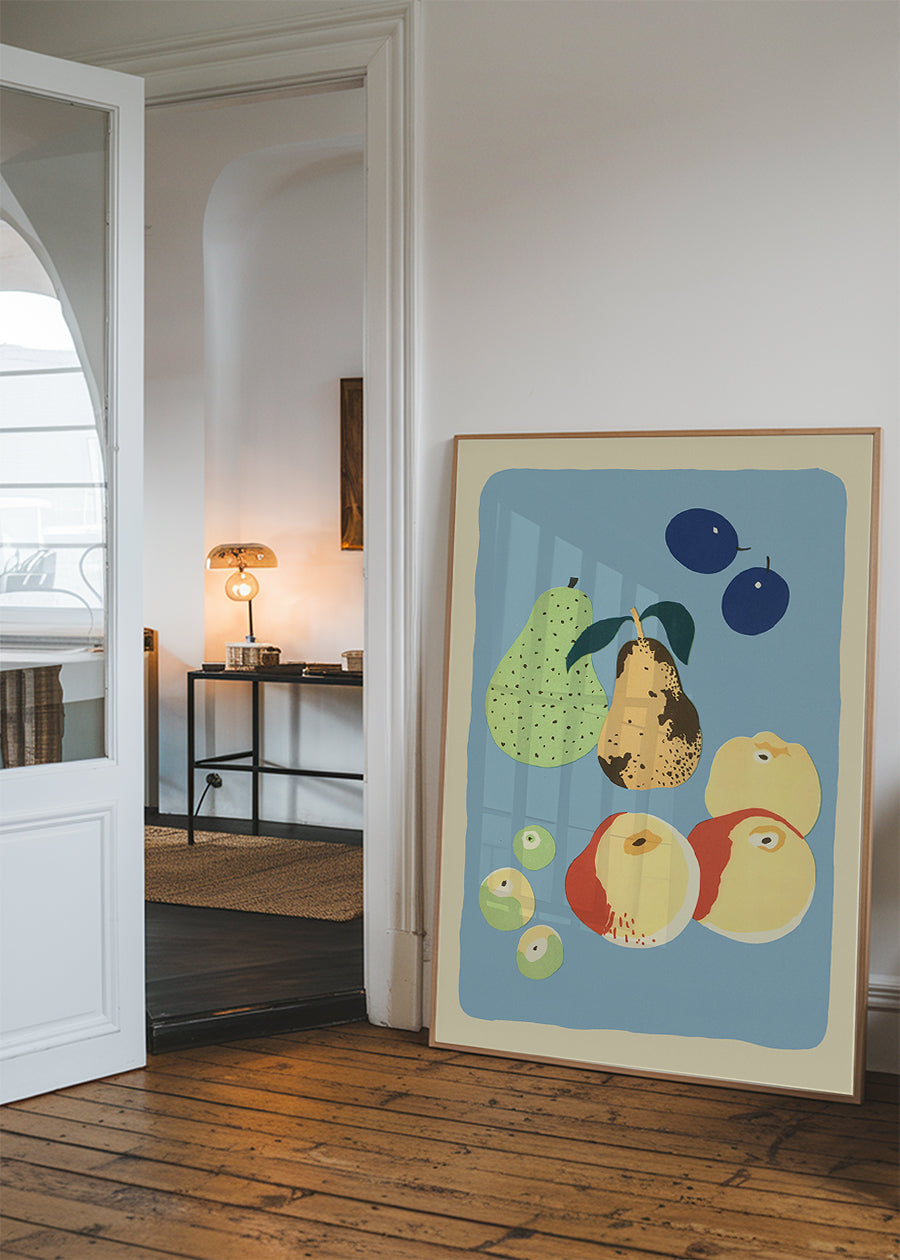 Pears and Fruit Illustration Print by Elena Pavlovna Gertik