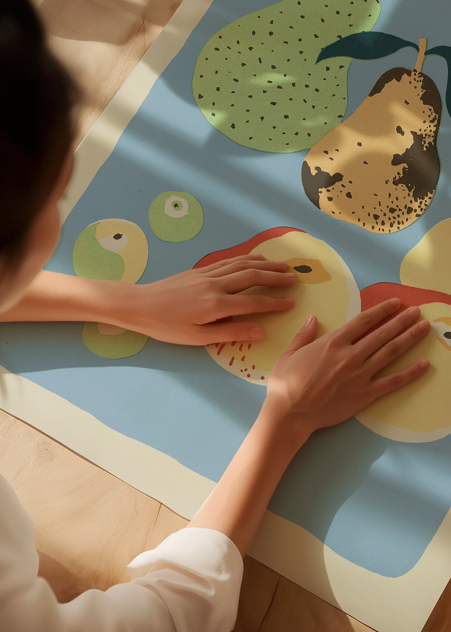 Pears and Fruit Illustration Print by Elena Pavlovna Gertik