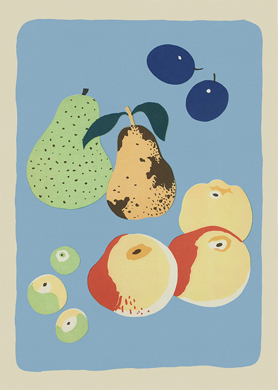 Pears and Fruit Illustration Print by Elena Pavlovna Gertik