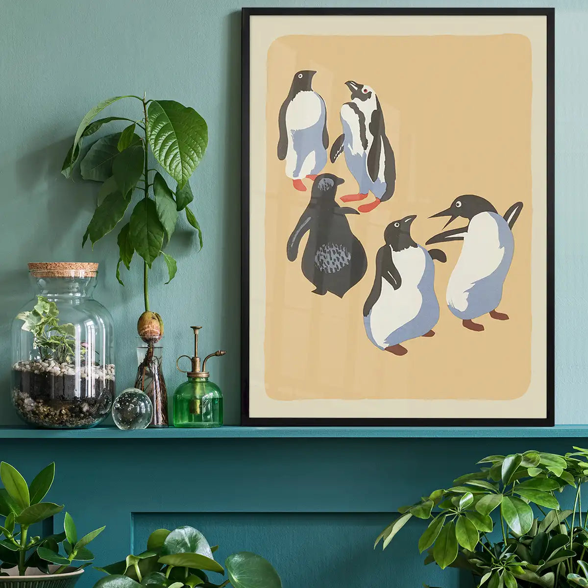 Penguins Illustration Print by Elena Pavlovna Gertik