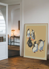 Penguins Illustration Print by Elena Pavlovna Gertik