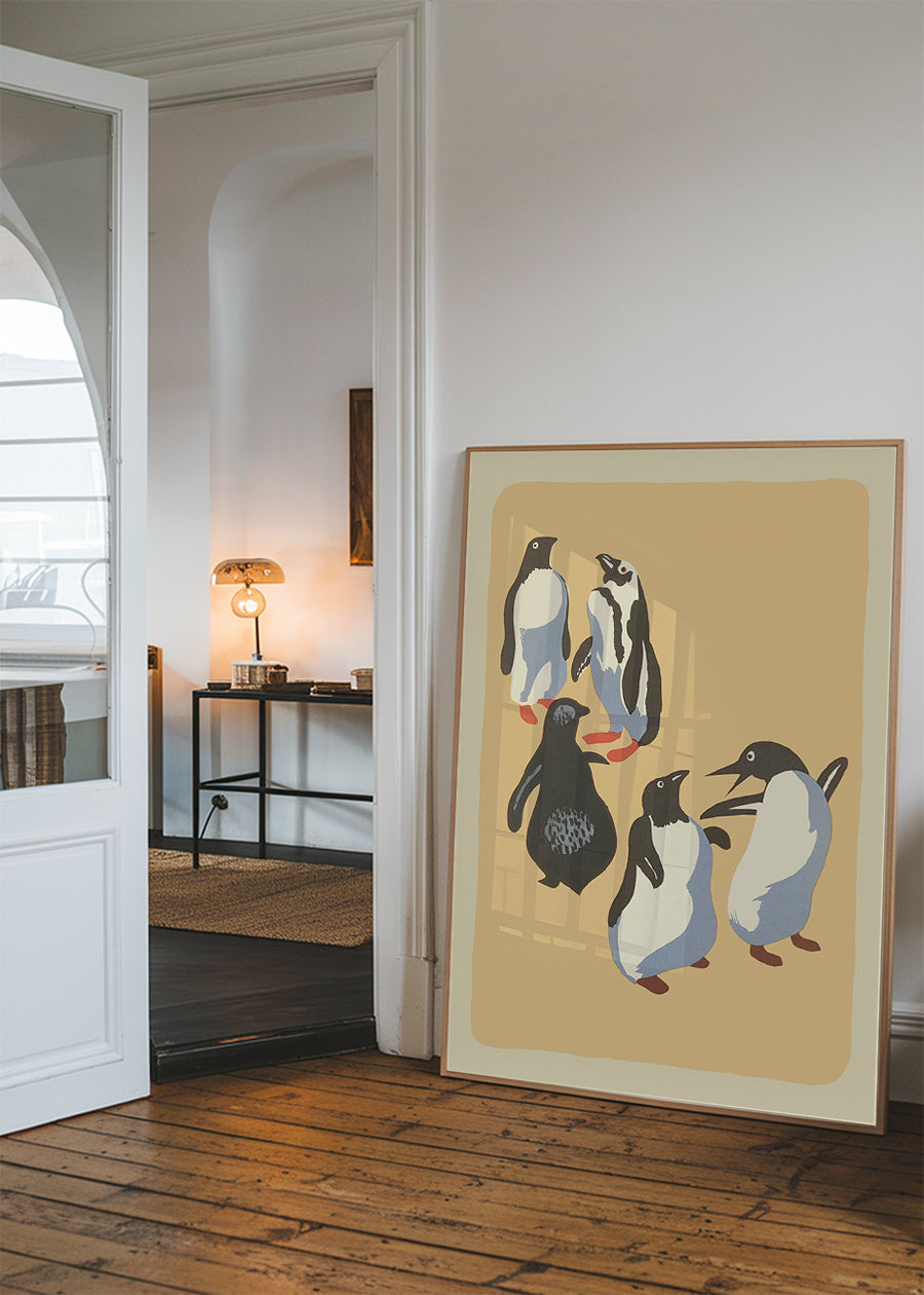 Penguins Illustration Print by Elena Pavlovna Gertik