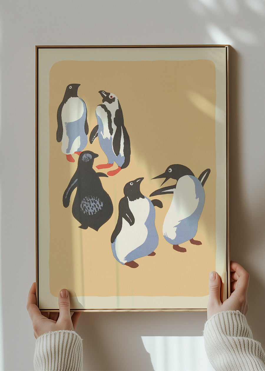 Penguins Illustration Print by Elena Pavlovna Gertik