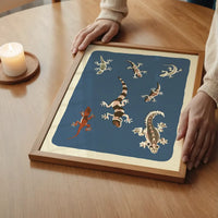 Seven Geckos Illustration Print by Elena Pavlovna Gertik