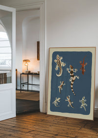 Seven Geckos Illustration Print by Elena Pavlovna Gertik