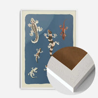 Seven Geckos Illustration Print by Elena Pavlovna Gertik