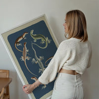 Six Lizards Illustration Print by Elena Pavlovna Gertik