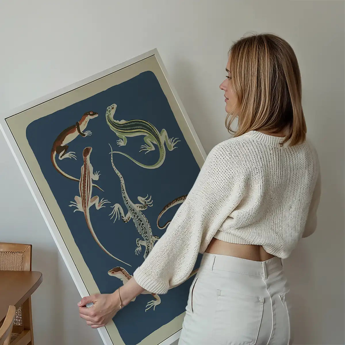 Six Lizards Illustration Print by Elena Pavlovna Gertik