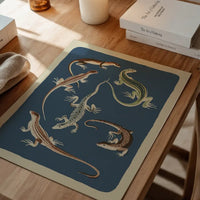 Six Lizards Illustration Print by Elena Pavlovna Gertik