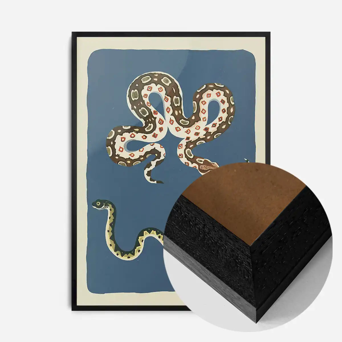 Snakes Illustration Print by Elena Pavlovna Gertik