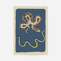 Snakes illustration art print featuring hand-drawn snakes