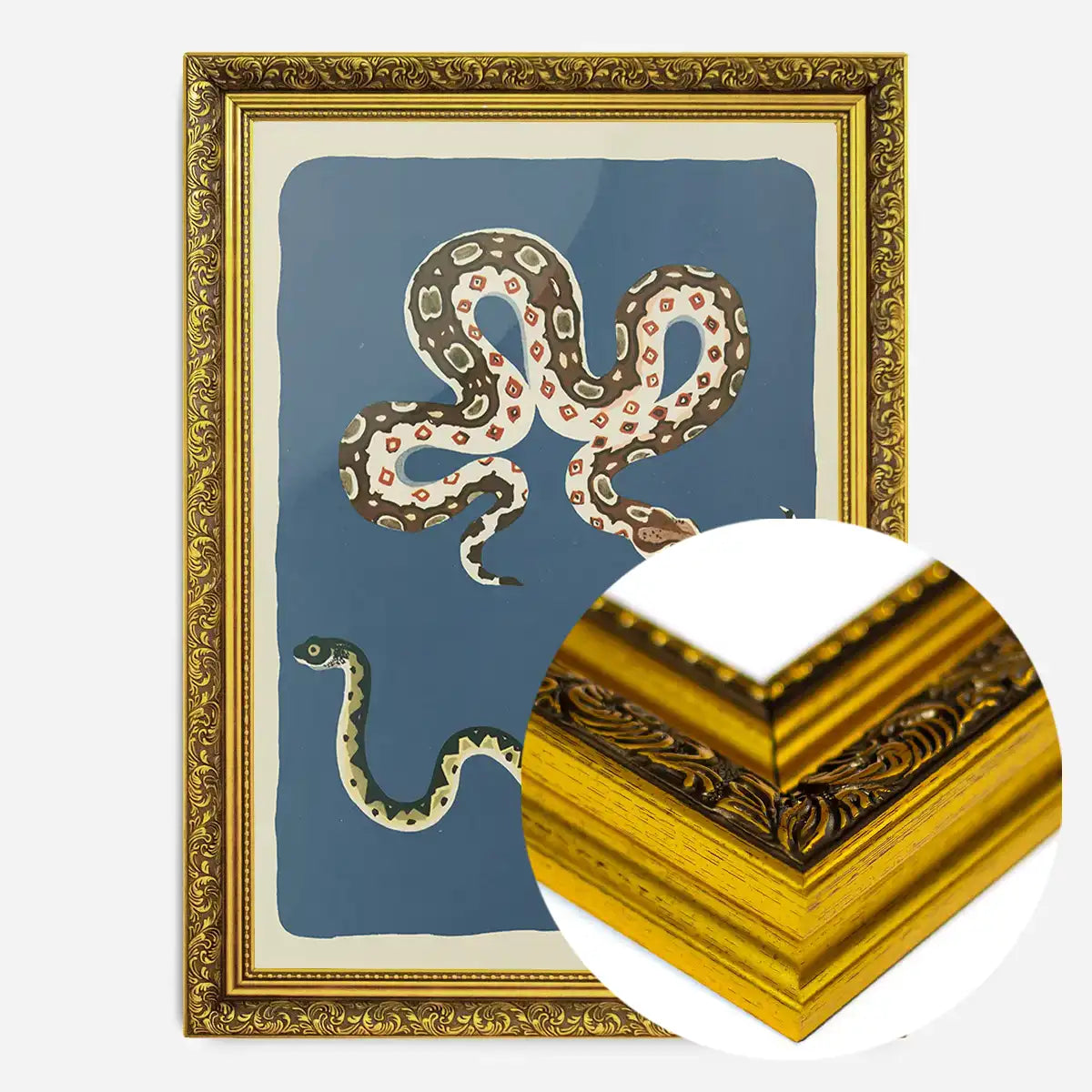 Snakes Illustration Print by Elena Pavlovna Gertik