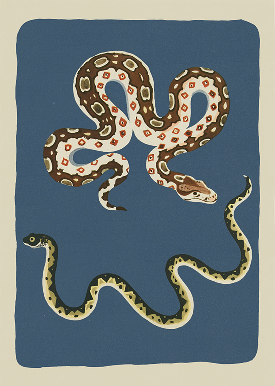 Snakes Illustration Print by Elena Pavlovna Gertik
