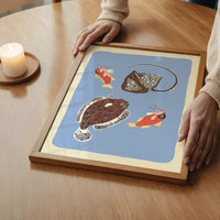 Stingray and Fish Illustration Print by Elena Pavlovna Gertik