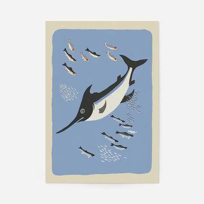 Swordfish illustration art print by Elena Pavlovna Gertik