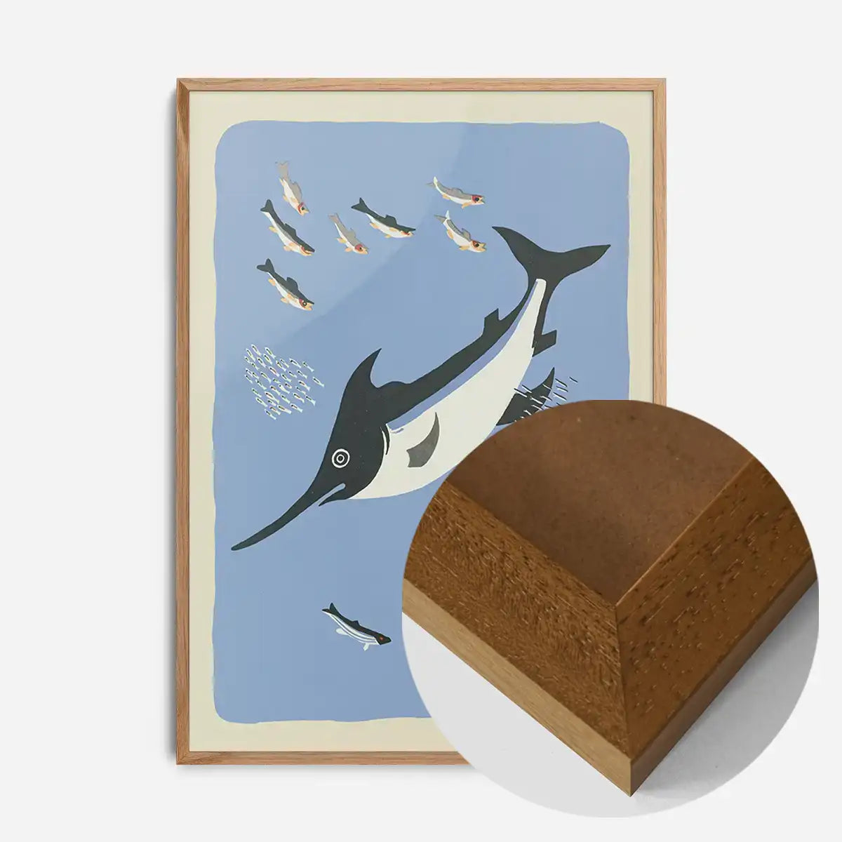 Swordfish Illustration Print by Elena Pavlovna Gertik
