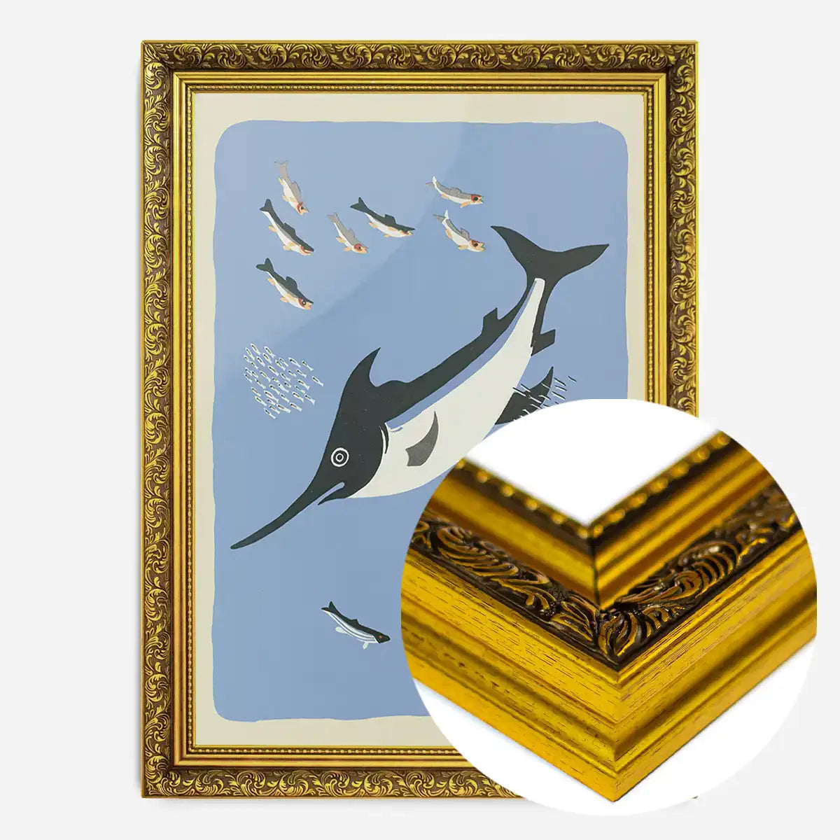 Swordfish Illustration Print by Elena Pavlovna Gertik
