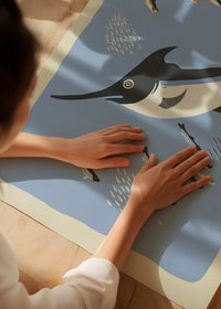 Swordfish Illustration Print by Elena Pavlovna Gertik