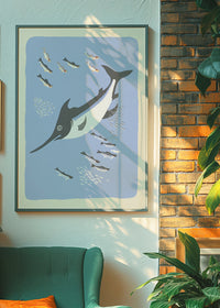 Swordfish Illustration Print by Elena Pavlovna Gertik