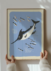 Swordfish Illustration Print by Elena Pavlovna Gertik