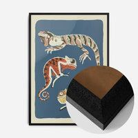 Three Lizards Illustration Print by Elena Pavlovna Gertik