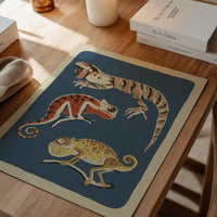 Three Lizards Illustration Print by Elena Pavlovna Gertik