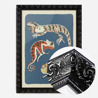 Three Lizards Illustration Print by Elena Pavlovna Gertik