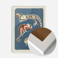 Three Lizards Illustration Print by Elena Pavlovna Gertik