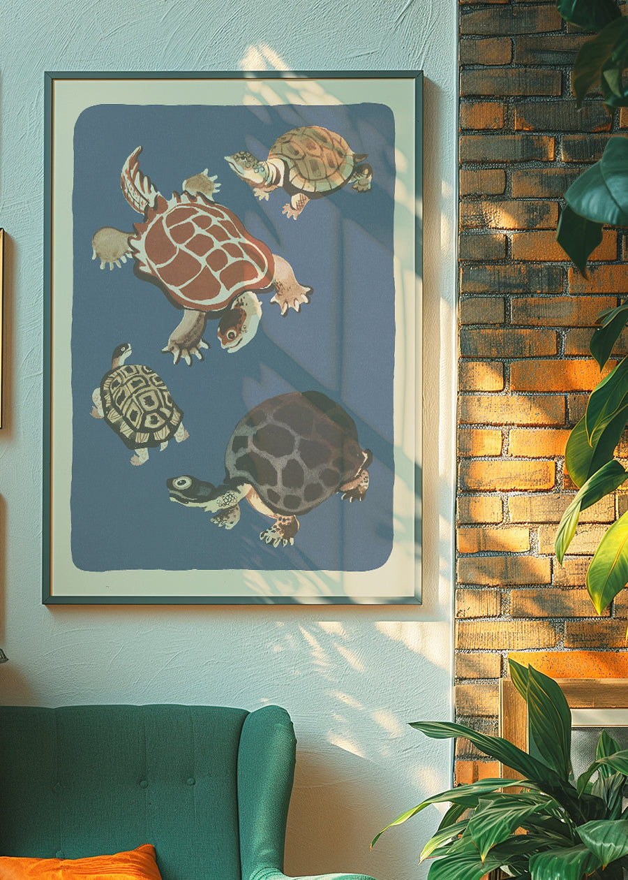 Tortoises Illustration Print by Elena Pavlovna Gertik