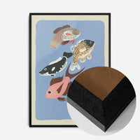 Various Freshwater Fish Illustration Print by Elena Pavlovna Gertik