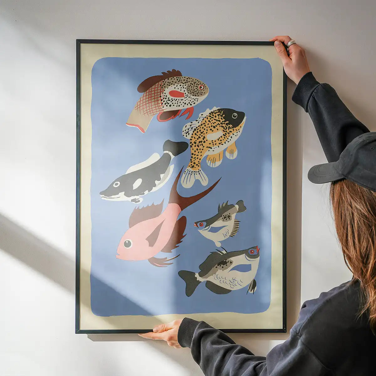 Various Freshwater Fish Illustration Print by Elena Pavlovna Gertik