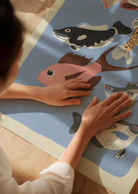 Various Freshwater Fish Illustration Print by Elena Pavlovna Gertik