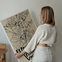 Van Gogh Exposition Floral Line Art Print
