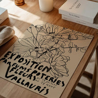 Van Gogh Exposition Floral Line Art Print